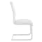 Armen Living Amanda Contemporary Side Chair in White Faux Leather and Chrome Finish, PK2 LCAMSIWH - alternate 9